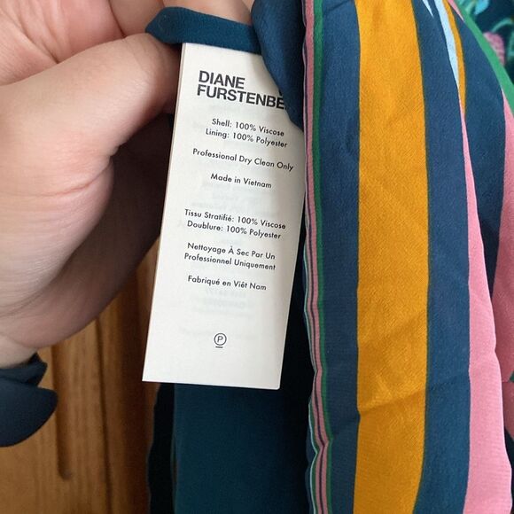 Diane Von Furstenberg Denver Tropical Floral Silky Midi Asymmetrical Hem Skirt - Picture 13 of 16